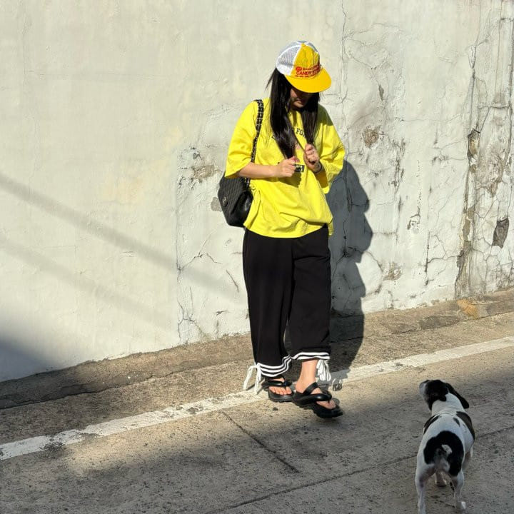 Bobo j - Korean Children Fashion - #kidsshorts - Horizontal Line Pants With Mom - 4