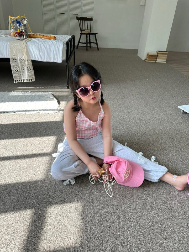Bobo j - Korean Children Fashion - #magicofchildhood - Check Ribbon Top - 9