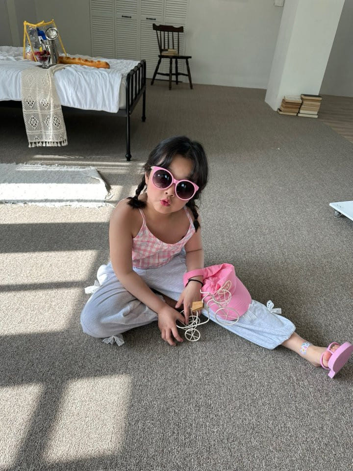 Bobo j - Korean Children Fashion - #prettylittlegirls - Check Ribbon Top - 11