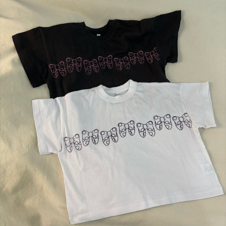 Bobo j - Korean Children Fashion - #stylishchildhood - Dot Ribbon Tee With Mom - 2