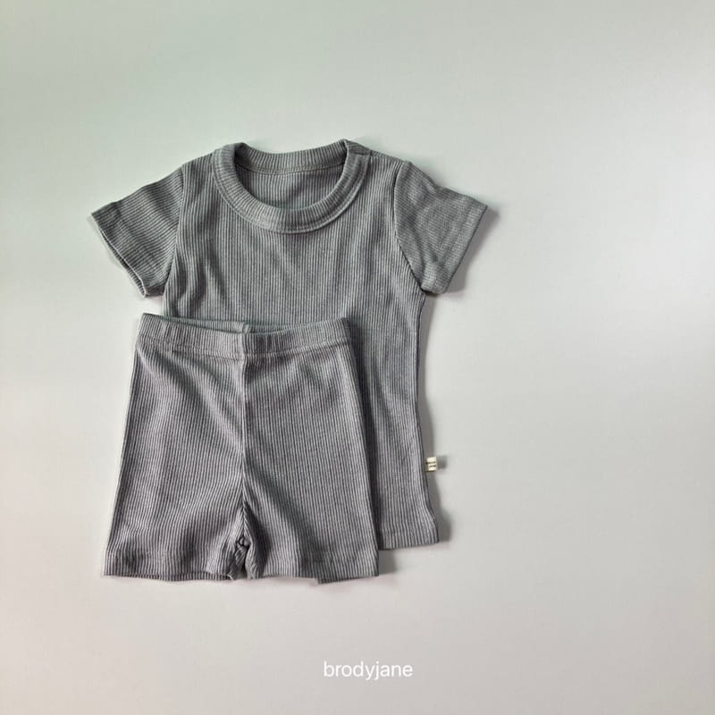 Brody Jane - Korean Children Fashion - #childofig - Jacquard Short Sleeve Top Bottom Set - 10