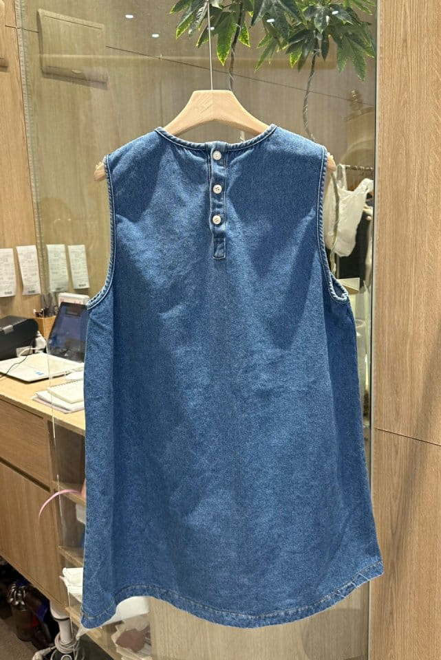 Buttering - Korean Women Fashion - #momslook - Picnic Denim One-Piece - 8