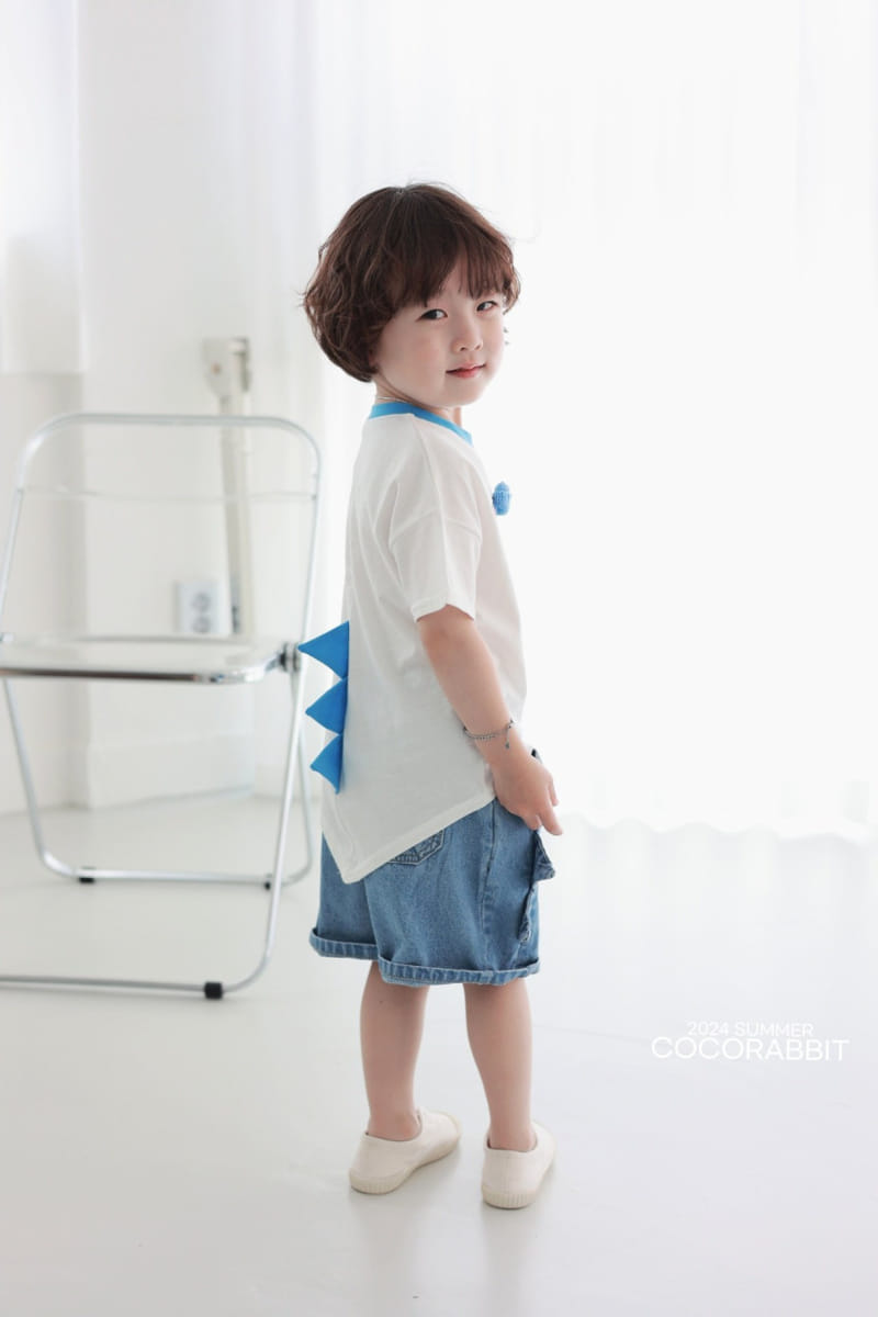 Coco Rabbit - Korean Children Fashion - #littlefashionista - Crayon Dinosaur Tee  - 5