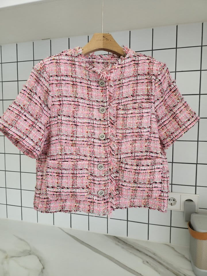 Corner0123 - Korean Women Fashion - #momslook - Short Sleeve Tassel Jacket - 4