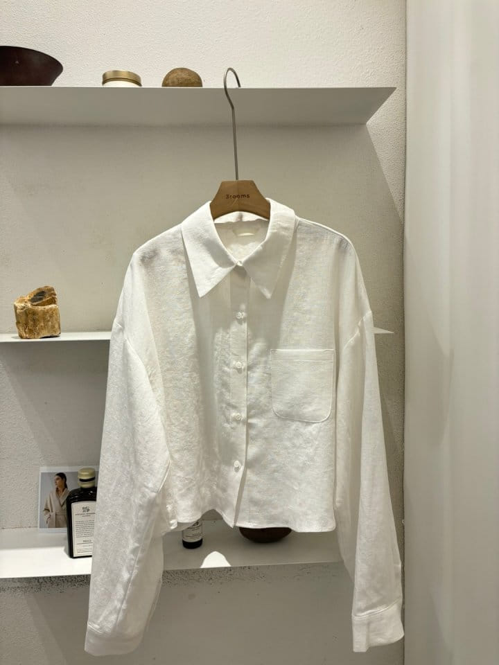 Cornerbloom - Korean Women Fashion - #momslook - L Crop Shirt - 7