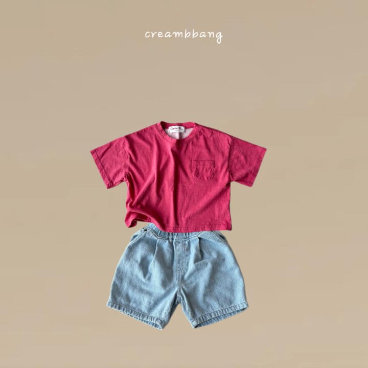 Cream Bbang - Korean Children Fashion - #discoveringself - Pigment Crop Tee - 3
