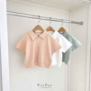 Denden - Korean Children Fashion - #childofig - Bling Half Zip Up Tee