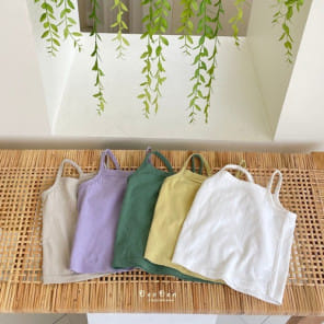 Denden - Korean Children Fashion - #kidsstore - Mango String Sleeveless Tee