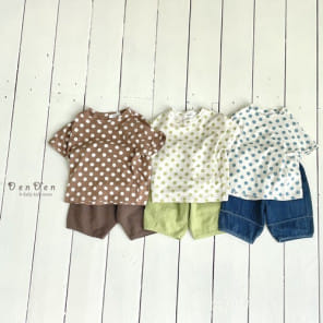 Denden - Korean Children Fashion - #toddlerclothing - Dot Tee