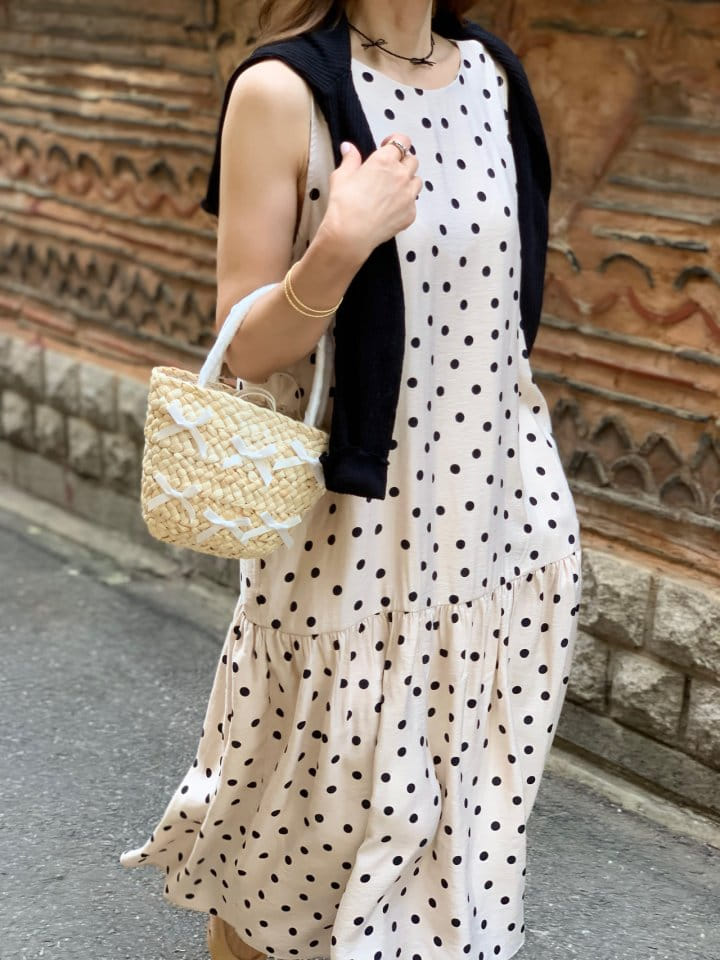Elmu - Korean Women Fashion - #momslook - Dot One-Piece