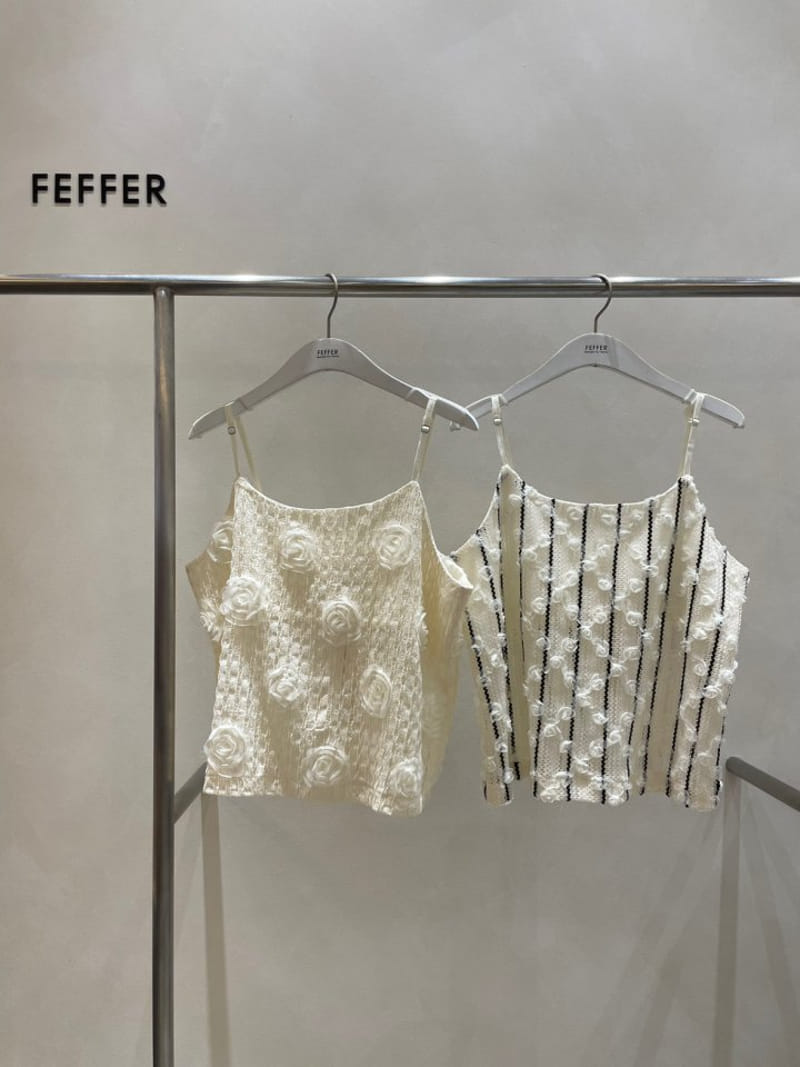 Feffer - Korean Women Fashion - #momslook - Rose String Sleeveless Tee