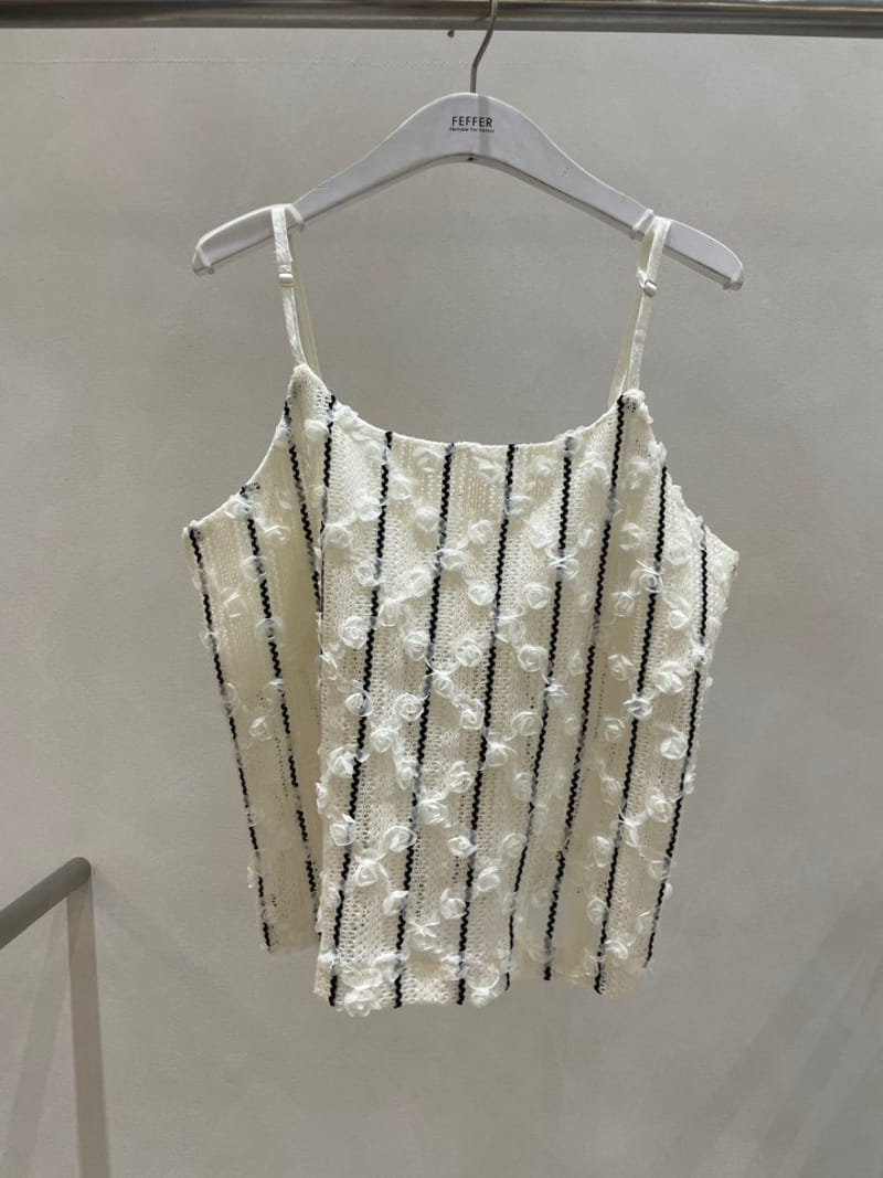 Feffer - Korean Women Fashion - #momslook - Rose String Sleeveless Tee - 4