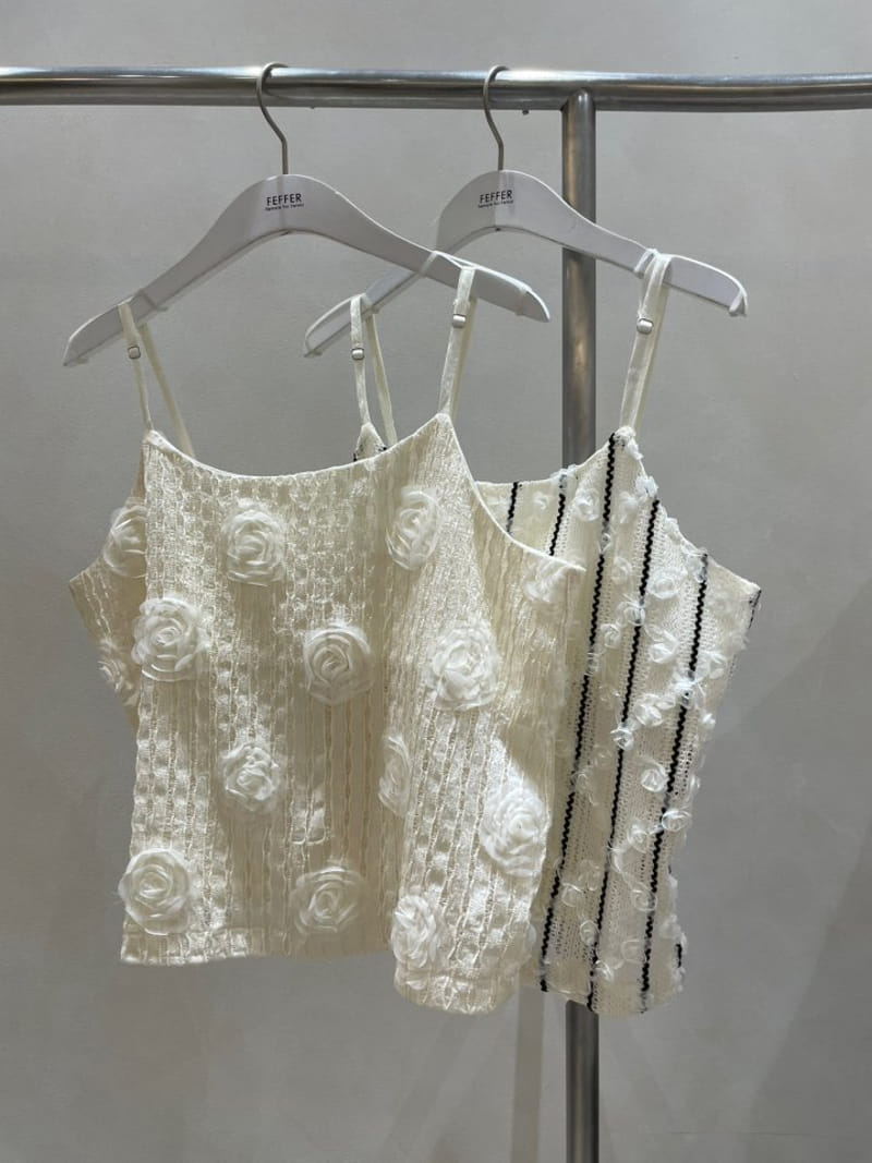 Feffer - Korean Women Fashion - #womensfashion - Rose String Sleeveless Tee - 8