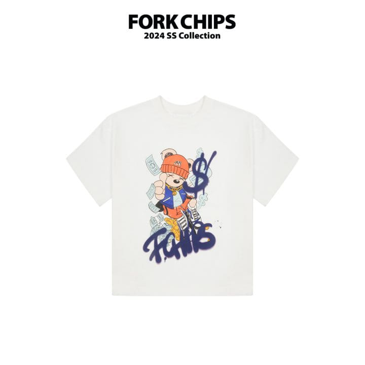 Fork Chips - Korean Children Fashion - #Kfashion4kids - Hip Hop Bear Tee - 5