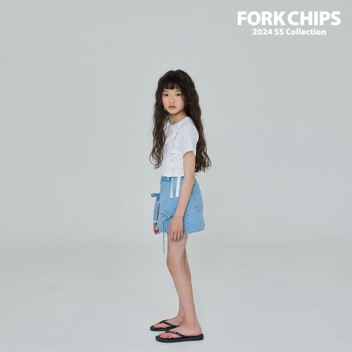 Fork Chips - Korean Children Fashion - #designkidswear - Bunny Ribbon Skirt - 11