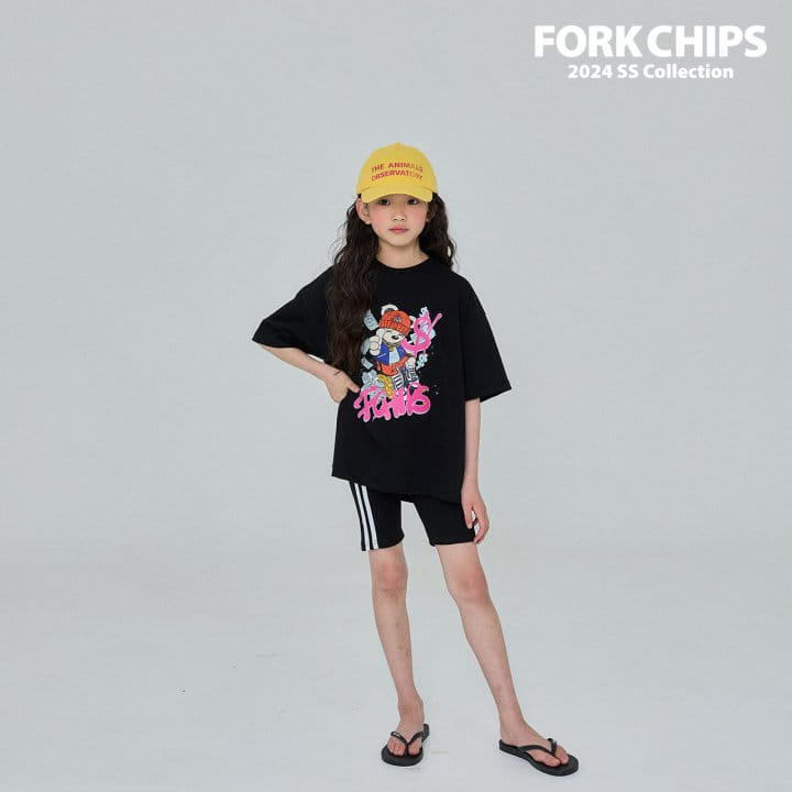 Fork Chips - Korean Children Fashion - #fashionkids - Hip Hop Bear Tee