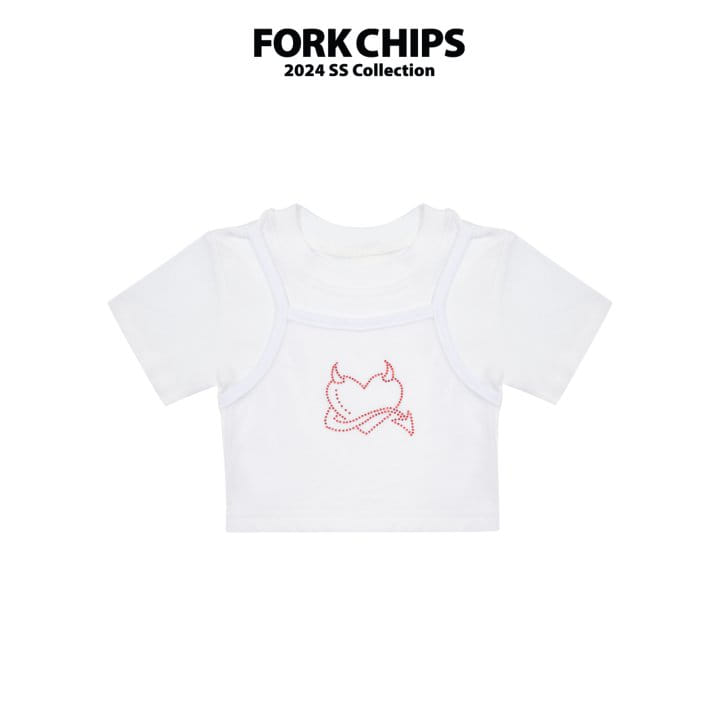 Fork Chips - Korean Children Fashion - #fashionkids - Devil Crop Tee - 4