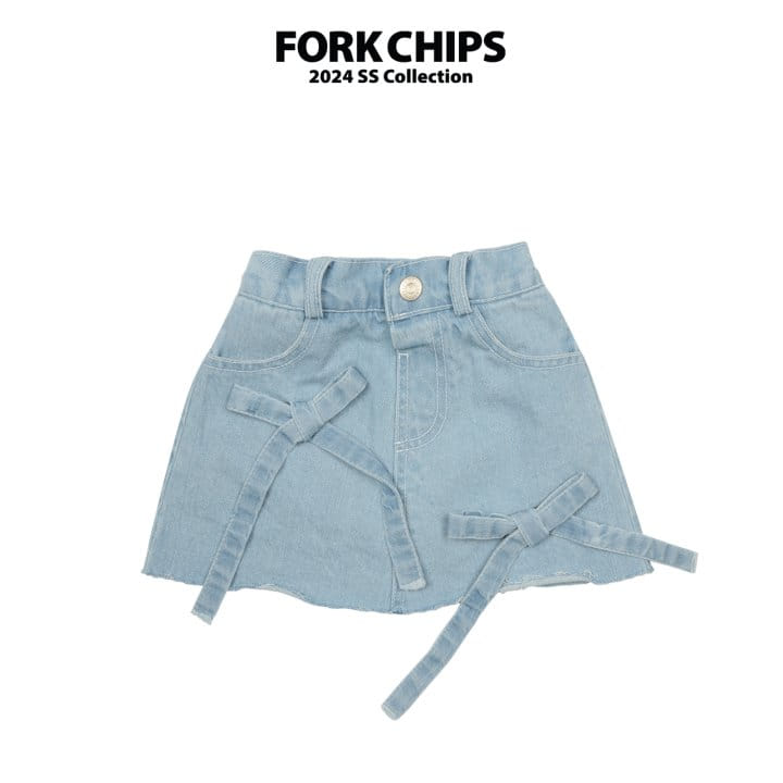 Fork Chips - Korean Children Fashion - #magicofchildhood - Bunny Ribbon Skirt - 5