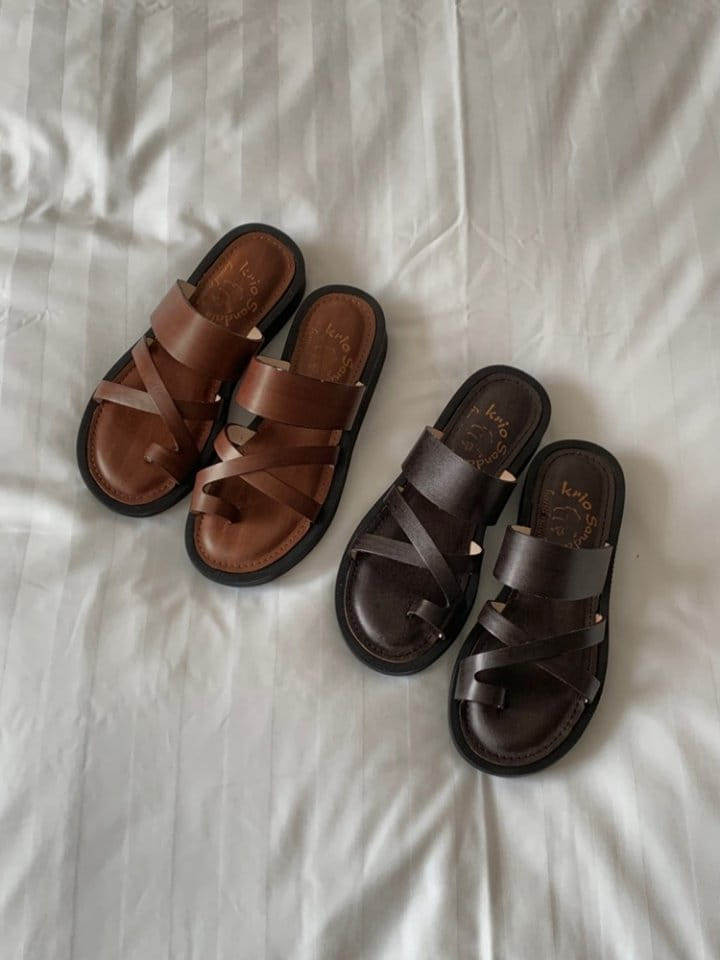 Golden Shoe - Korean Women Fashion - #shopsmall -  153-2 Slipper & Sandals - 2