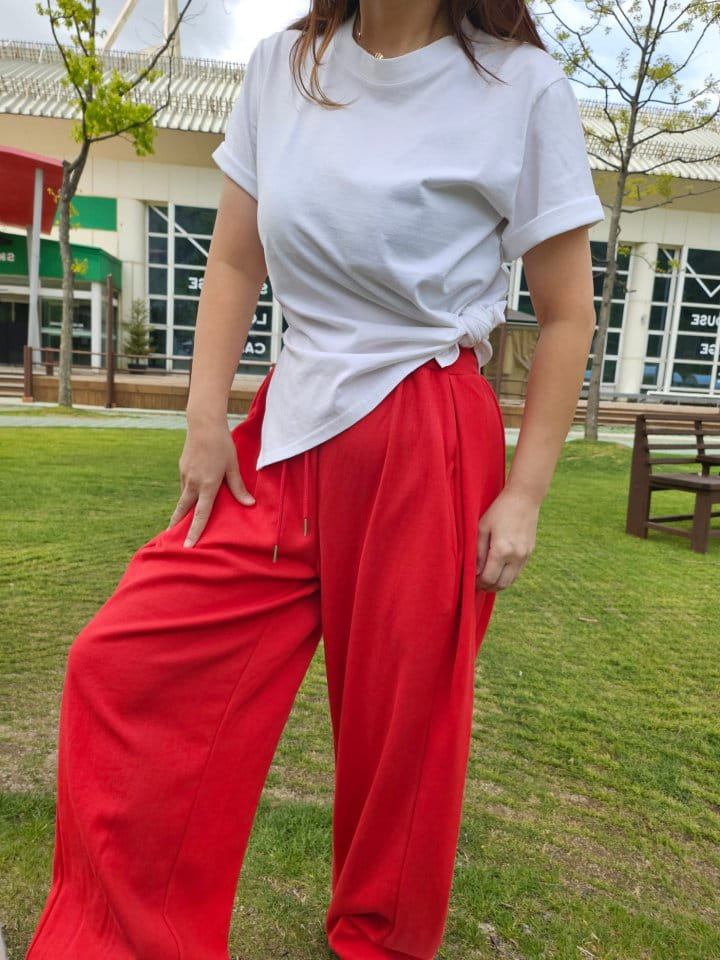 Gram - Korean Women Fashion - #pursuepretty - Point Wrinkle Pants - 3