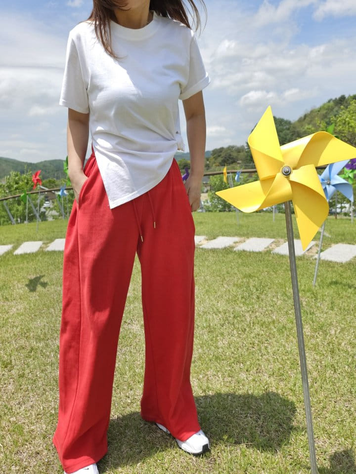 Gram - Korean Women Fashion - #romanticstyle - Point Wrinkle Pants - 5