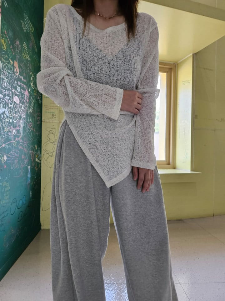 Gram - Korean Women Fashion - #thelittlethings - L Jacquard Slit Tee - 7