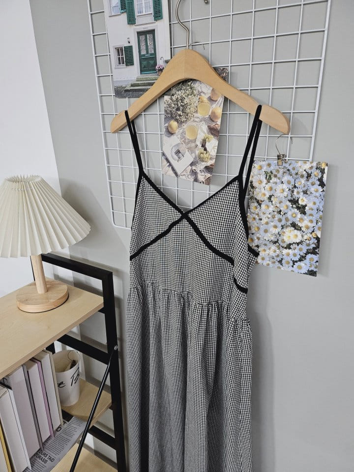 Gram - Korean Women Fashion - #womensfashion - Check Bustier One-Piece - 2