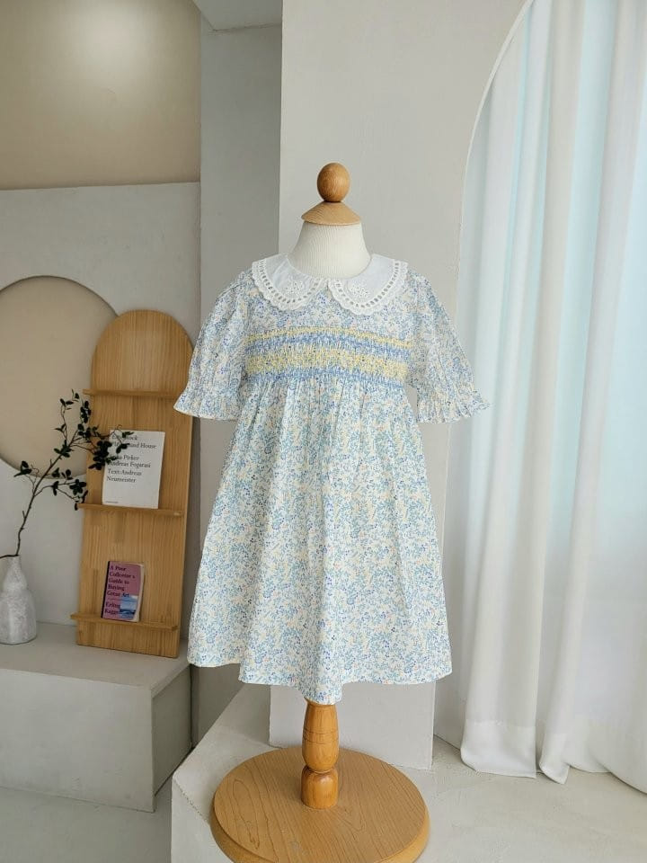 Hanacoco - Korean Children Fashion - #childofig - Smoke Flower One-Piece - 3