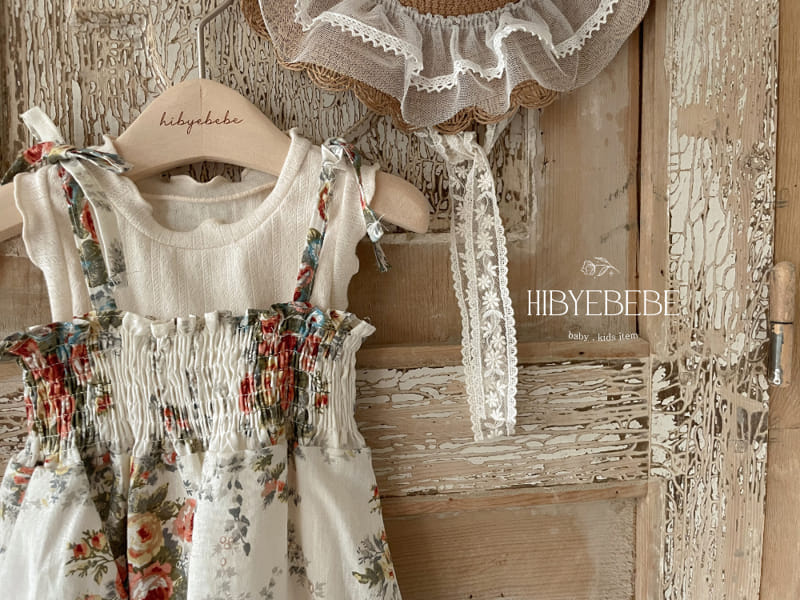 Hi Byebebe - Korean Baby Fashion - #onlinebabyboutique - Flory Smocking Sleeveless Body Suit - 3