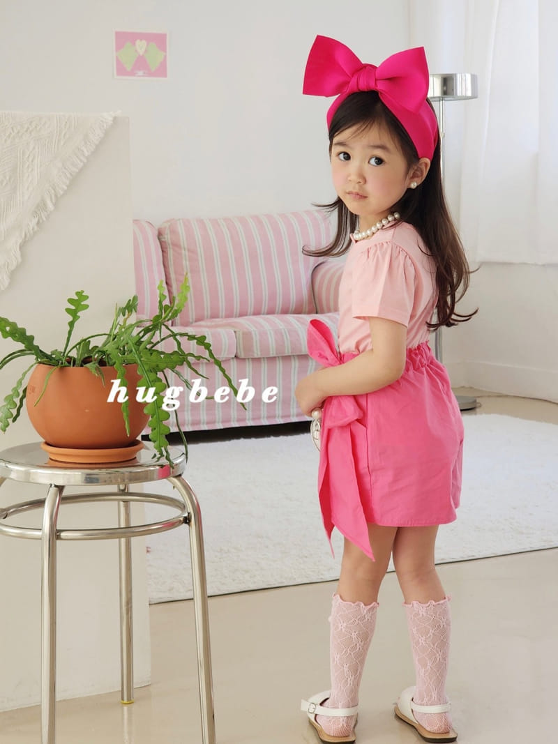Hug Bebe - Korean Children Fashion - #childofig - Ribbon Tice Callop Pants - 3