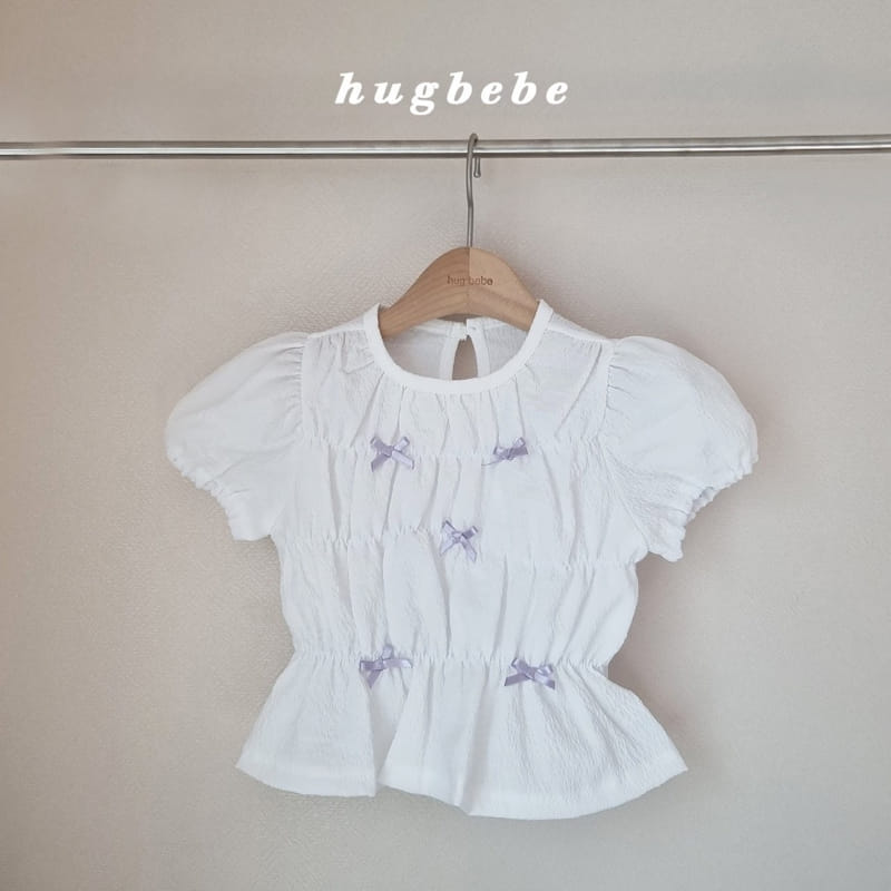 Hug Bebe - Korean Children Fashion - #magicofchildhood - Mini Ribbon Puff Blouse - 7