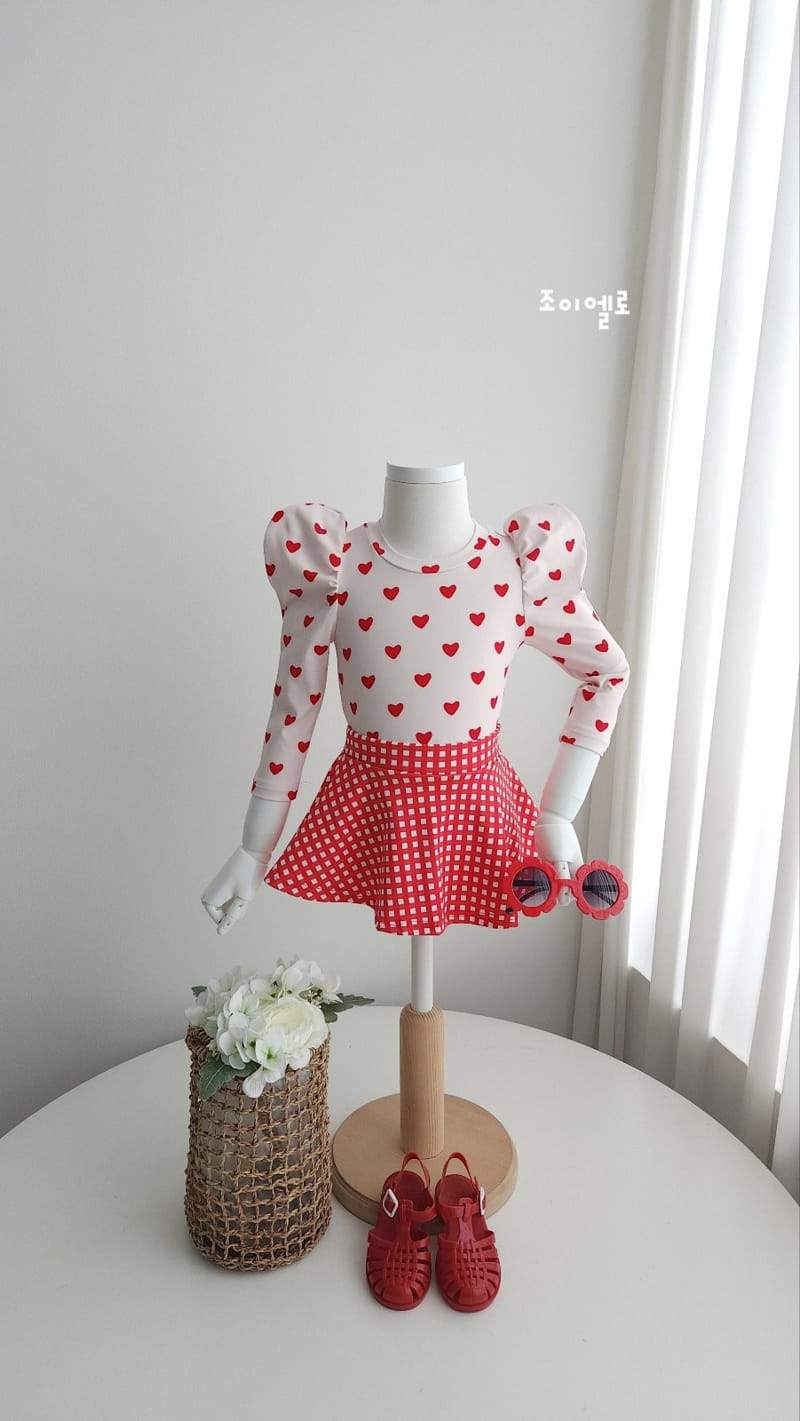Joy ello - Korean Children Fashion - #designkidswear - Check Hool Swim Wear - 2
