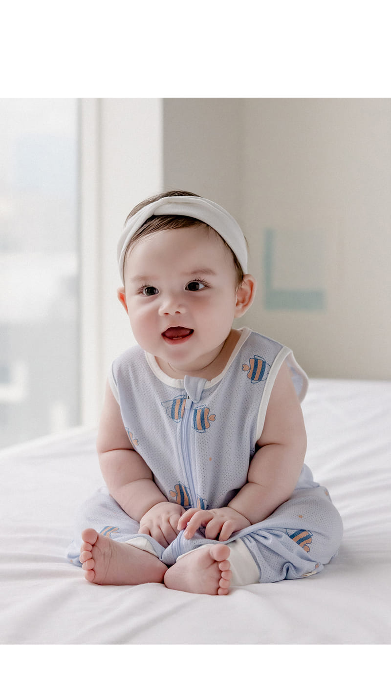 Kids Clara - Korean Baby Fashion - #babyoutfit - Nieber Mesh Sleeping Body Suit
