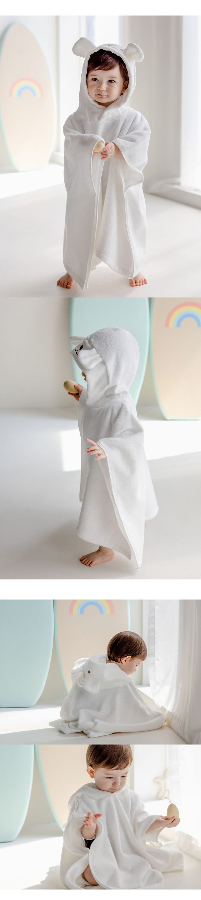 Kids Clara - Korean Baby Fashion - #babyoutfit - Bebe Bear Baby Beach Gown - 2