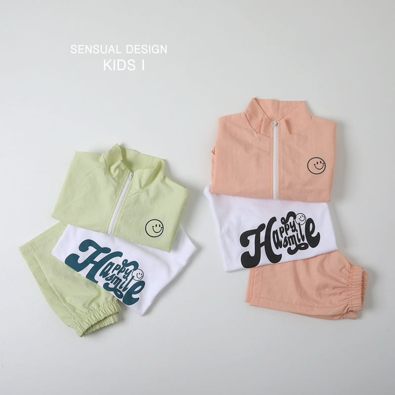 Kids i - Korean Children Fashion - #minifashionista - Happy Crop Top Bottom Set - 3
