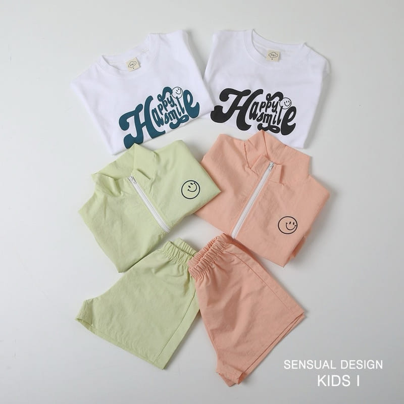 Kids i - Korean Children Fashion - #minifashionista - Happy Crop Top Bottom Set - 4