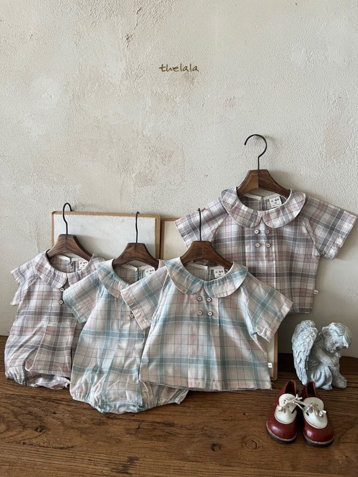 Lala - Korean Baby Fashion - #babyfever - Baro Check Body Suit - 3