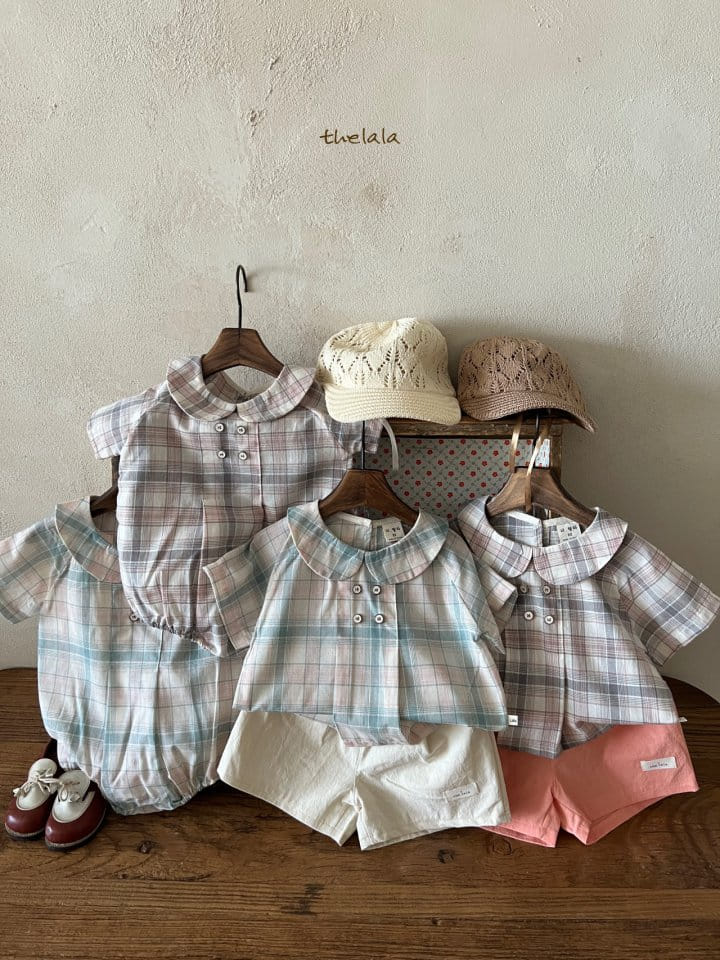 Lala - Korean Children Fashion - #designkidswear - Baro Check Tee
