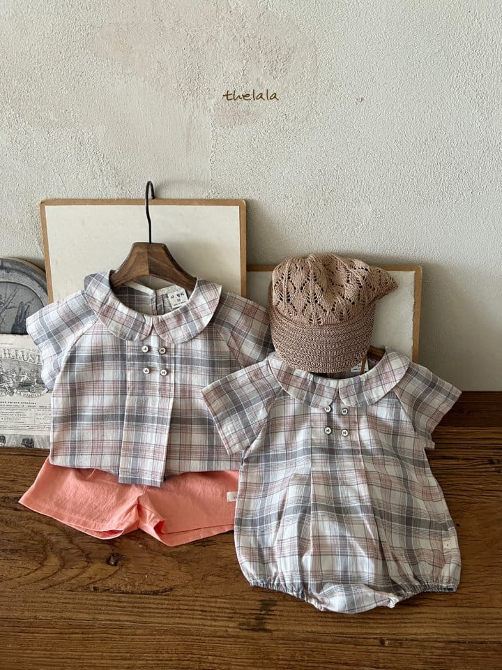 Lala - Korean Children Fashion - #fashionkids - Baro Check Tee - 4
