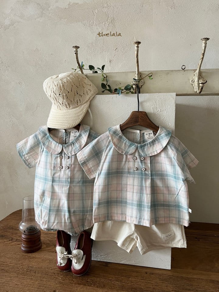 Lala - Korean Children Fashion - #kidsstore - Baro Check Tee - 5