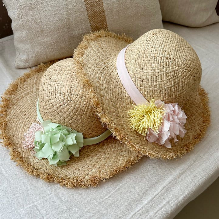 Le Bev - Korean Children Fashion - #childofig - Lily Pom Pom Straw Hat