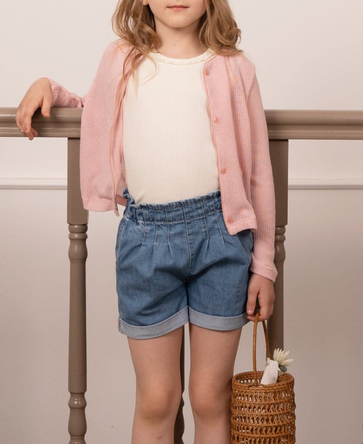 Le Bev - Korean Children Fashion - #discoveringself - Pintuck Denim Shorts - 4