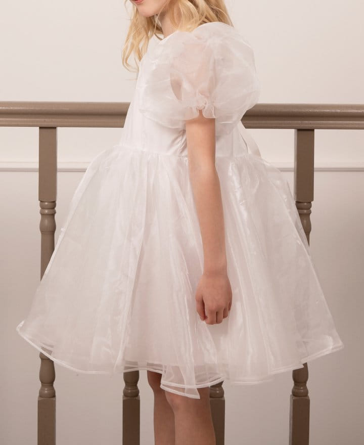 Le Bev - Korean Children Fashion - #littlefashionista - Organza Ribbon Dress - 3