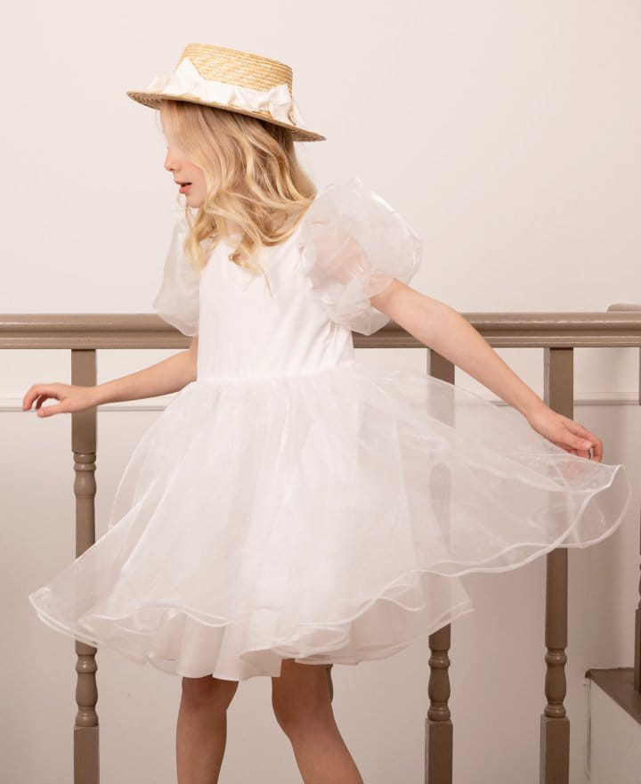 Le Bev - Korean Children Fashion - #littlefashionista - Organza Ribbon Dress - 4