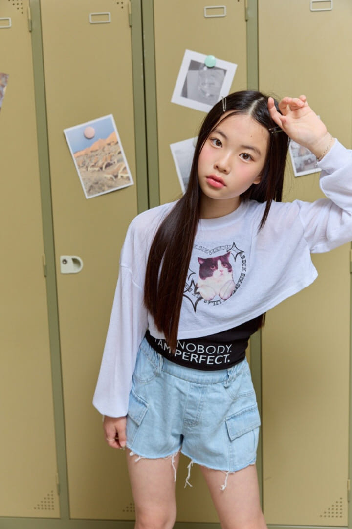 Lilas - Korean Children Fashion - #kidzfashiontrend - Chalrang Cat Tee - 7