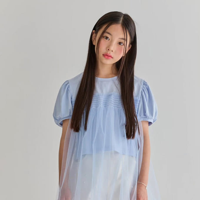 Lilas - Korean Children Fashion - #todddlerfashion - Pure Mesh Tee