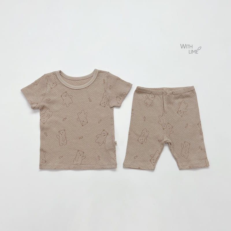 Lime & Blue - Korean Children Fashion - #fashionkids - Fish Bear Short Sleeve Easy Wear - 10