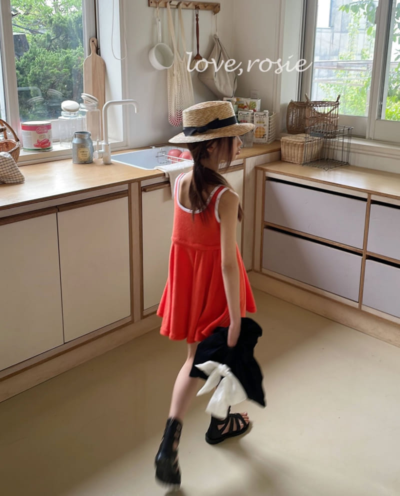 Love Rosie - Korean Children Fashion - #childofig - Hip Terry Piping One-Piece - 7