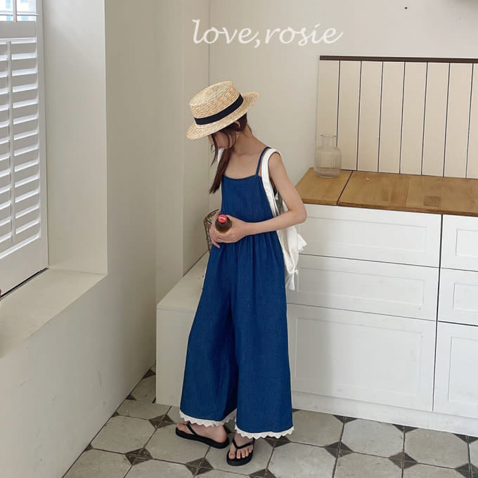 Love Rosie - Korean Children Fashion - #kidsshorts - Dot Denim Jump Suit