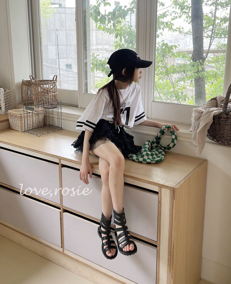 Love Rosie - Korean Children Fashion - #kidsshorts - Nada Number Loose Tee With Mom - 4